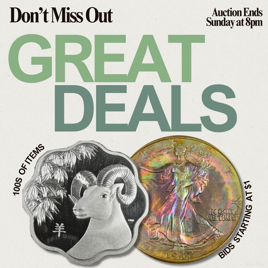 Don’t miss out on our wholesale auction ENDING TOMORROW! Find deals on gold, silver, and an array of rare coinage! Bid Now on HiBid!π«
#Coins #Gold #Silver