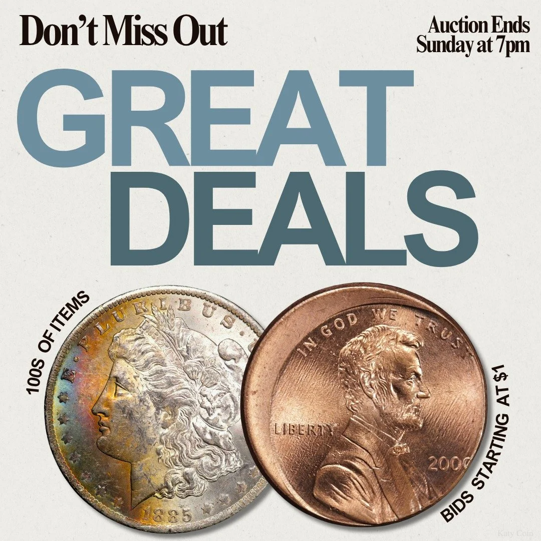 Don’t miss out on our wholesale estate auction ENDING TOMORROW! Find deals on gold, silver, and an array of rare coinage! Bid Now on HiBid!
#Auction #EstateSale #deals
