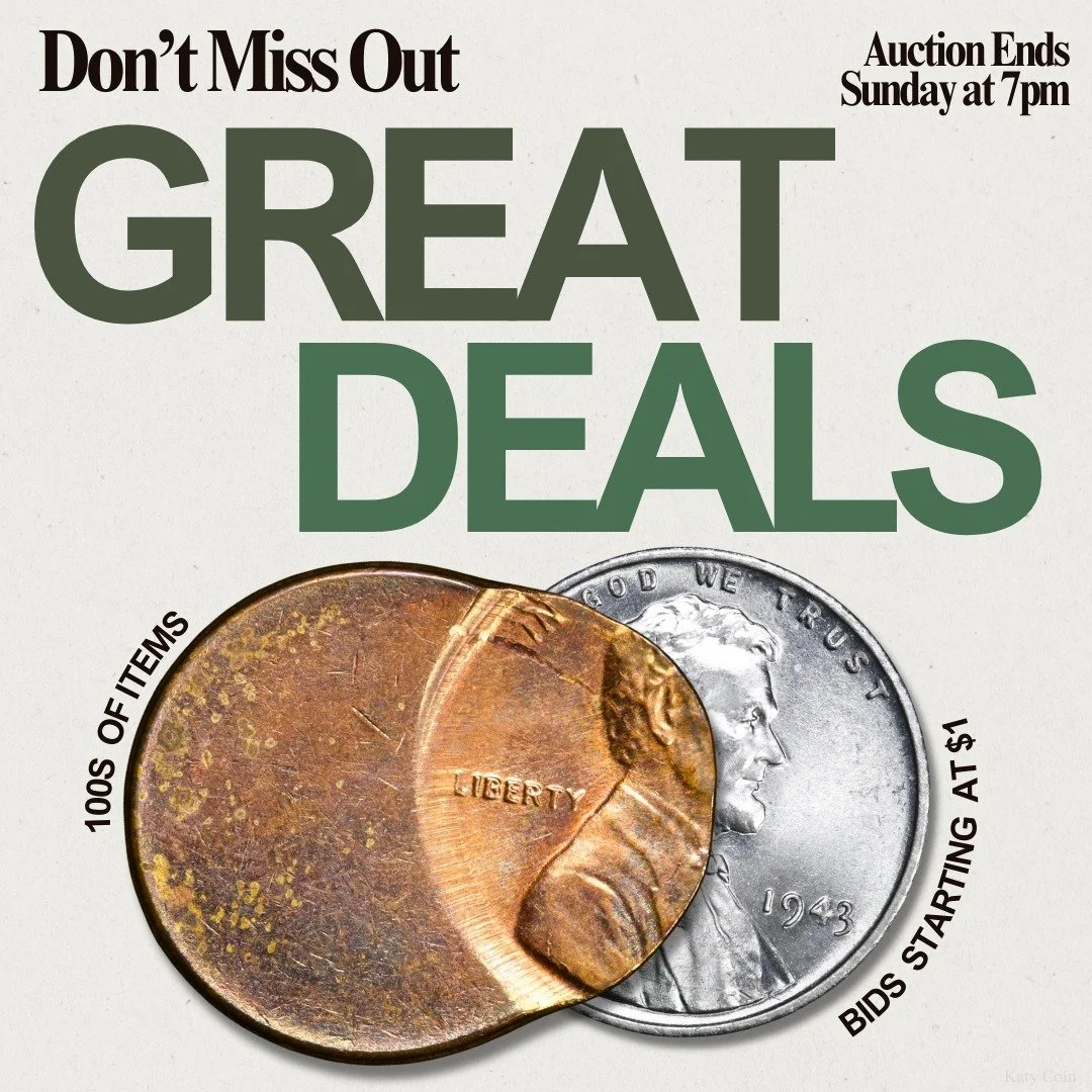 Don’t miss out on our wholesale estate auction ENDING TOMORROW! Find deals on gold, silver, and an array of rare coinage! Bid Now on HiBid!
#Auction #EstateSale #deals