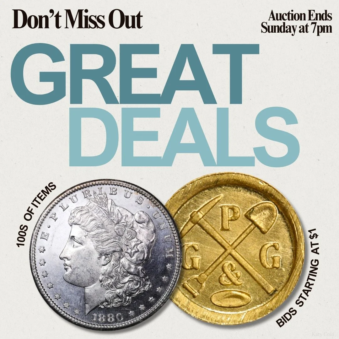 Don’t miss out on our wholesale estate auction ENDING TOMORROW! Find deals on gold, silver, and an array of rare coinage! Bid Now on Hibid!
#Auction #EstateSale #deals