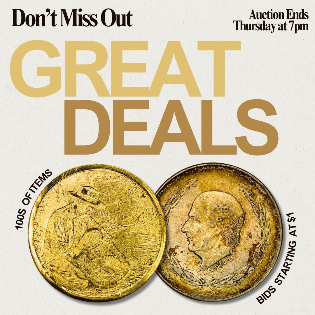 Don&rsquo;t miss out on our wholesale estate auction ENDING TOMORROW! Find deals on gold, silver, and an array of rare coinage! Bid Now! 
#Auction #EstateSale #deals