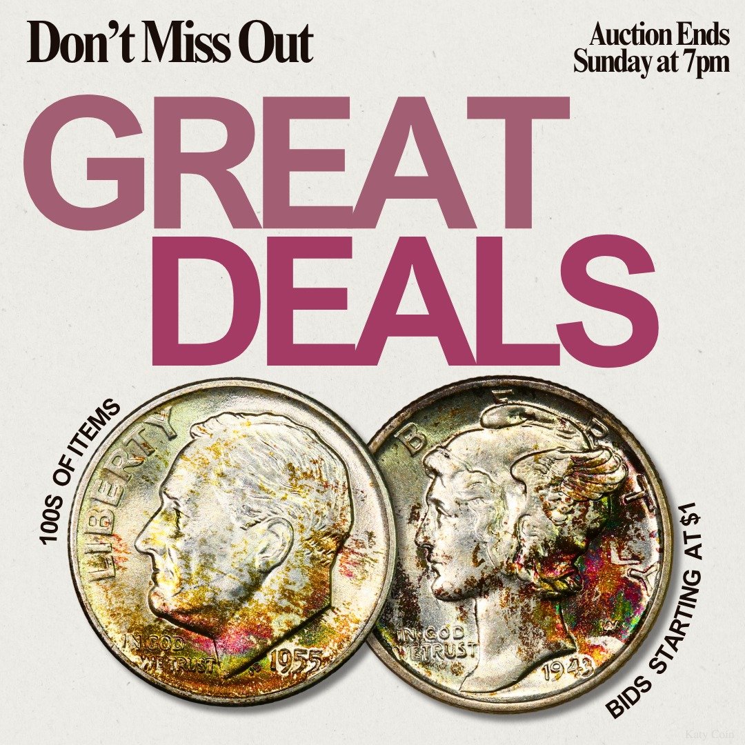 Don&rsquo;t miss out on our wholesale estate auction ENDING TOMORROW! Find deals on gold, silver, and an array of rare coinage! Bid Now! 
#Auction #EstateSale #deals