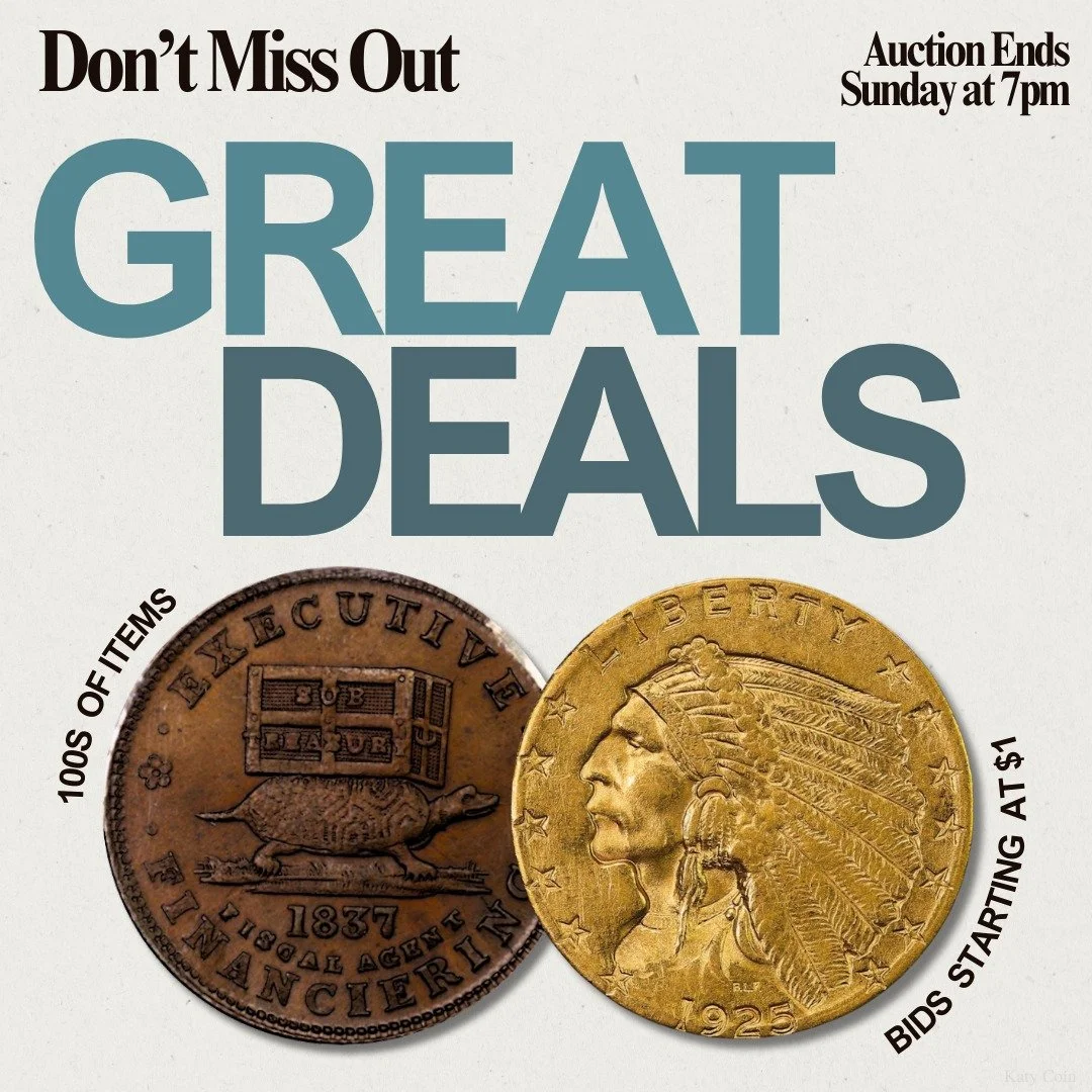 Don&rsquo;t miss out on our wholesale estate auction ending tomorrow! Find deals on gold, silver, and an array of rare coinage! Bid Now! 
#Auction #EstateSale #deals