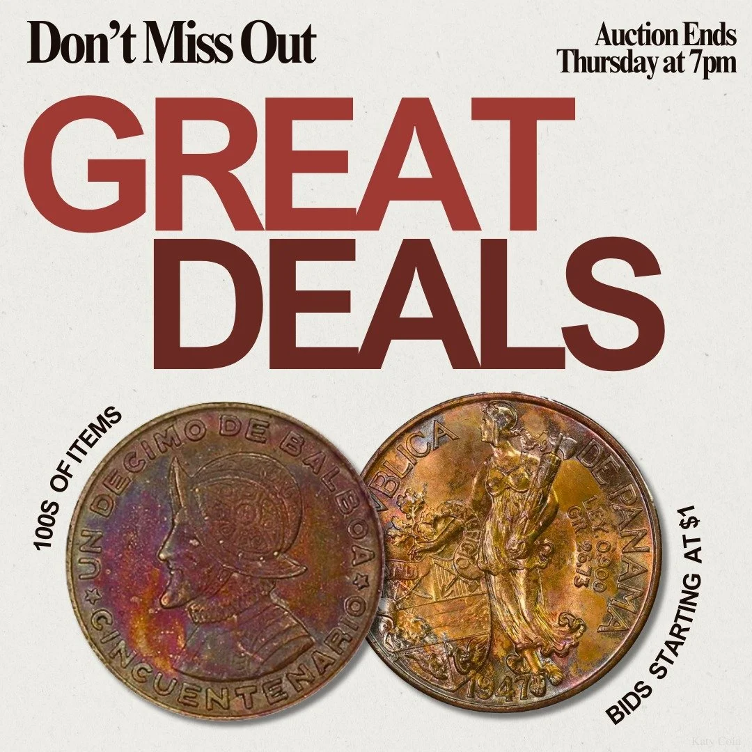 Don&rsquo;t miss out on our wholesale estate auction ending tomorrow! Find deals on gold, silver, and an array of rare coinage! Bid Now! 
#Auction #EstateSale #deals