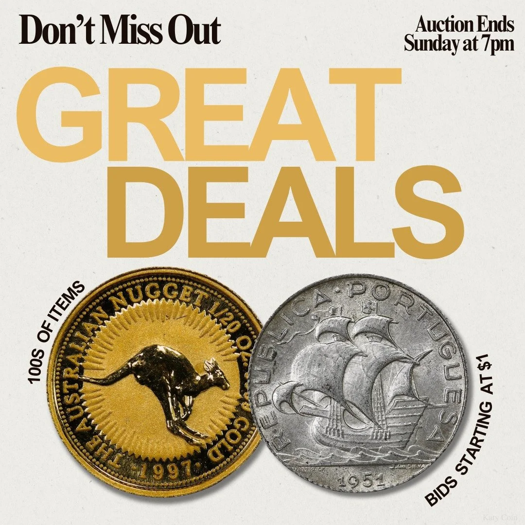 Don&rsquo;t miss out on our wholesale estate auction ending tomorrow! Find deals on gold, silver, and an array of rare coinage! Bid Now! https://katycoin.hibid.com/catalog/713588/katy-coin-and-collectibles-estate-auction-2-22-2026
#Auction #EstateSal
