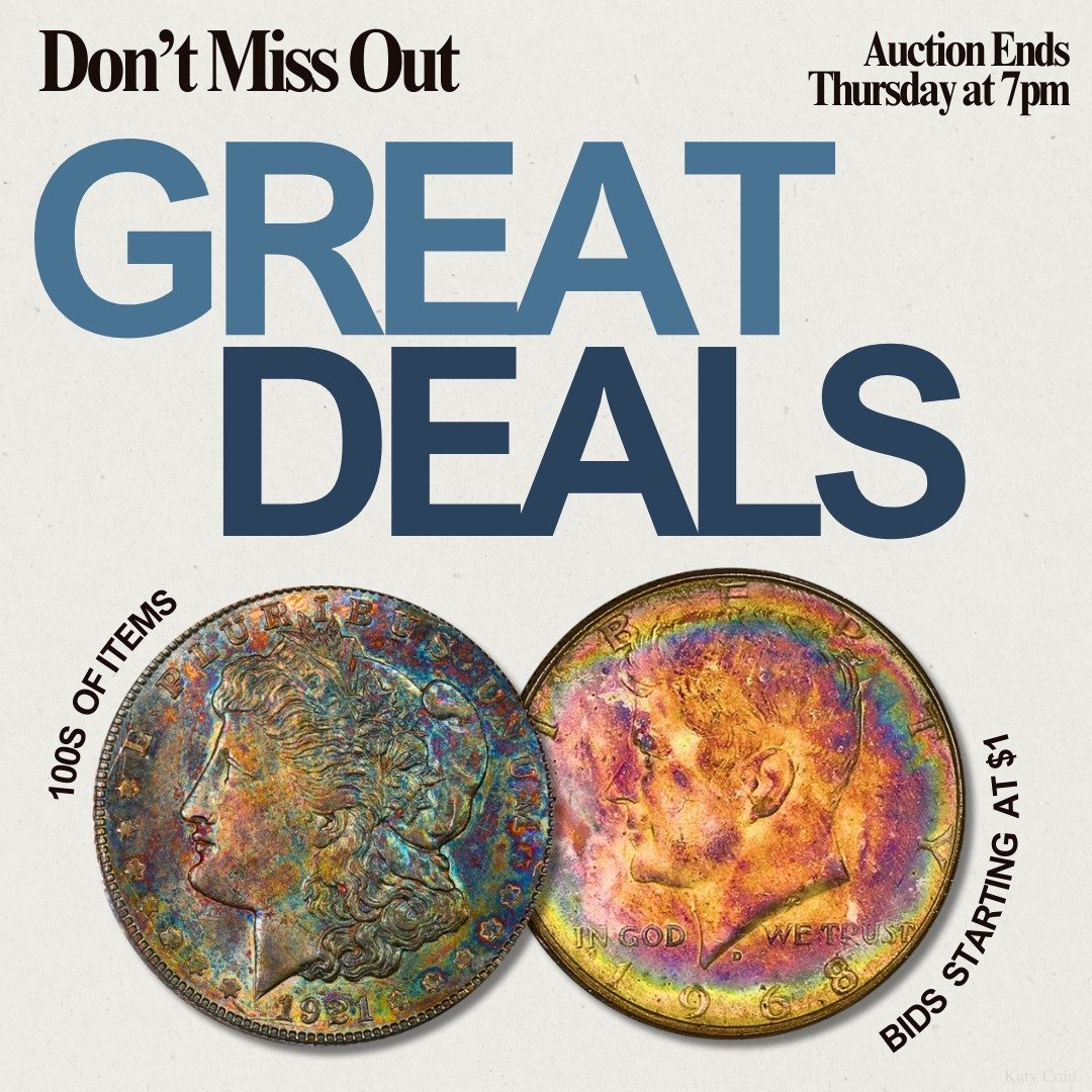 Don&rsquo;t miss out on our wholesale estate auction ending tomorrow! Find deals on gold, silver, and an array of rare coinage! Bid Now! 
#Auction #EstateSale #deals
