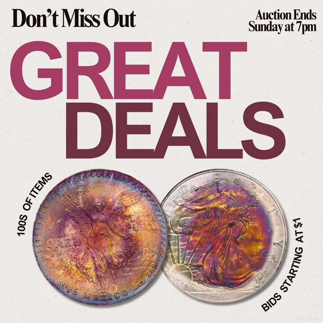 Don&rsquo;t miss out on our wholesale estate auction ending tomorrow! Find deals on gold, silver, and an array of rare coinage! Bid Now! https://katycoin.hibid.com/catalog/720027/katy-coin-and-collectibles-estate-auction-3-15-2026
#Auction #EstateSal