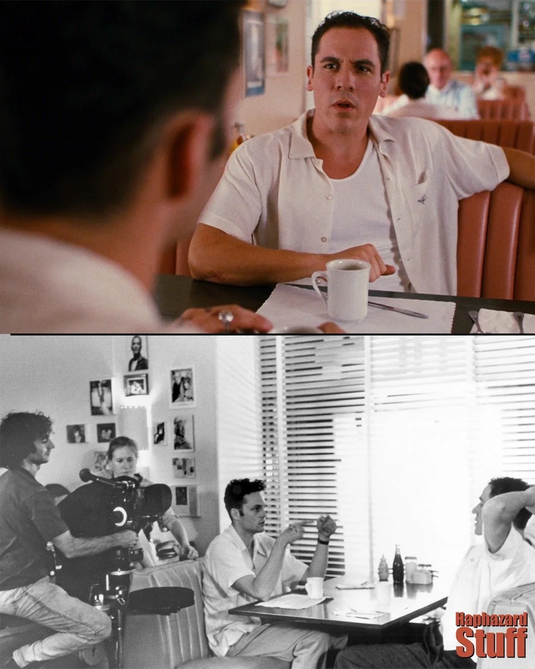Swingers, 1996.

Jon Favreau was a struggling actor when he wrote the script for Swingers in two weeks. After his performance in Rudy didn't lead to any future roles, he was tired of waiting and decided to write a movie for himself and his out-of-wor