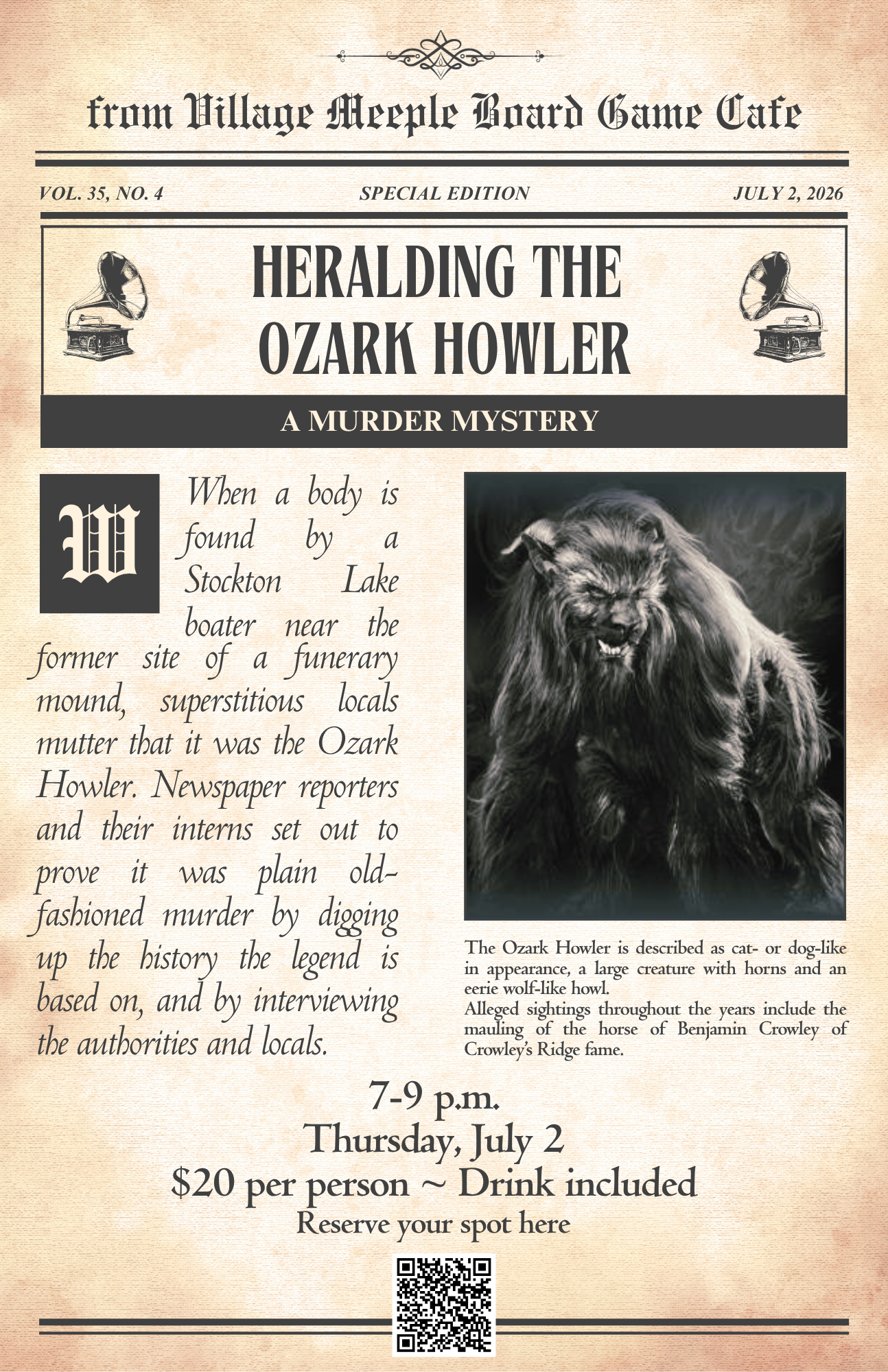 Heralding the Howler: An Original Murder Mystery Event