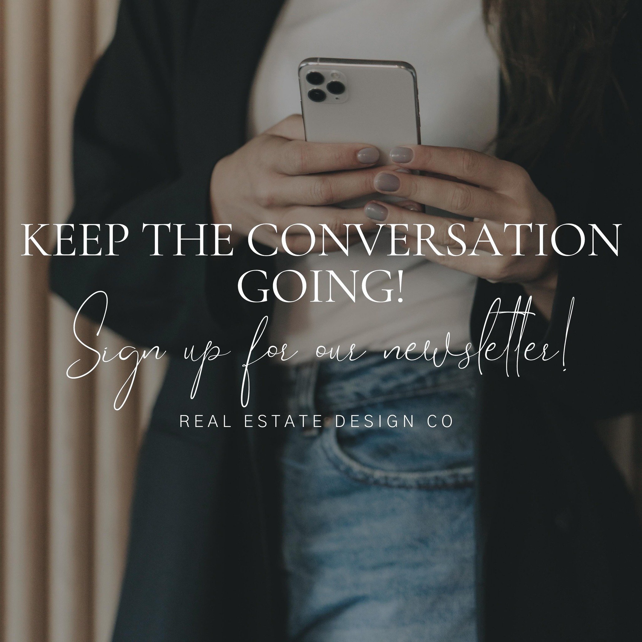 Let&rsquo;s keep the conversation going! Subscribe to our newsletter, for specials, updates, tips, inspiration, and all things real estate. Visit our website to sign up.

#realestatedesignco #stayconnected #newsletter #realestate #realtor #realtors #