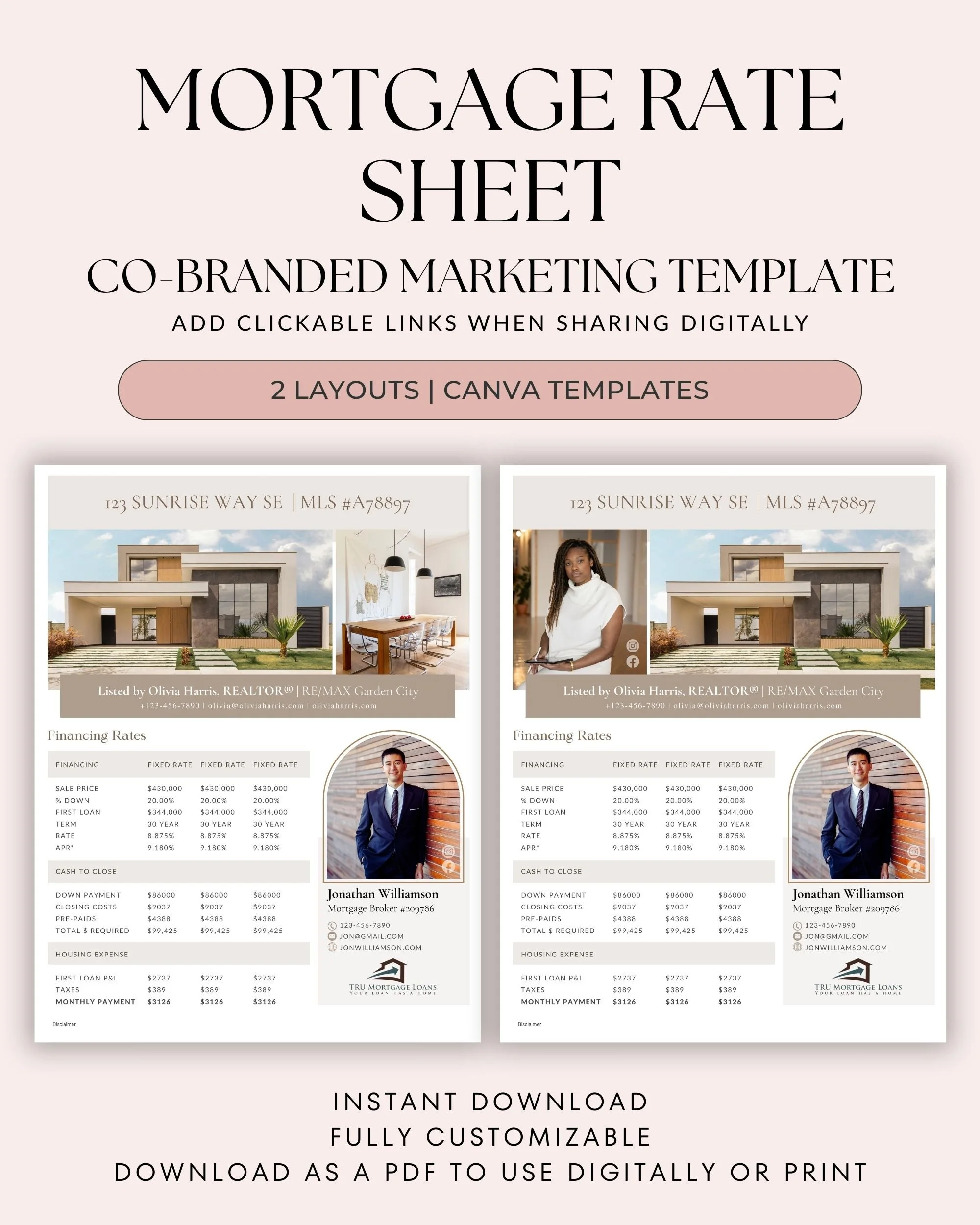 SKU 185 | Co-Branded Mortgage Rate Sheet