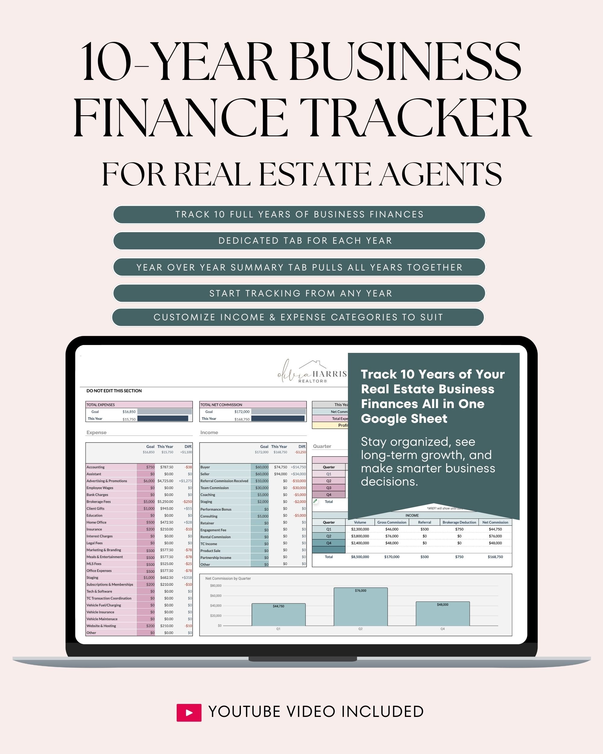 SKU 298 | 10 Year Financial Tracker