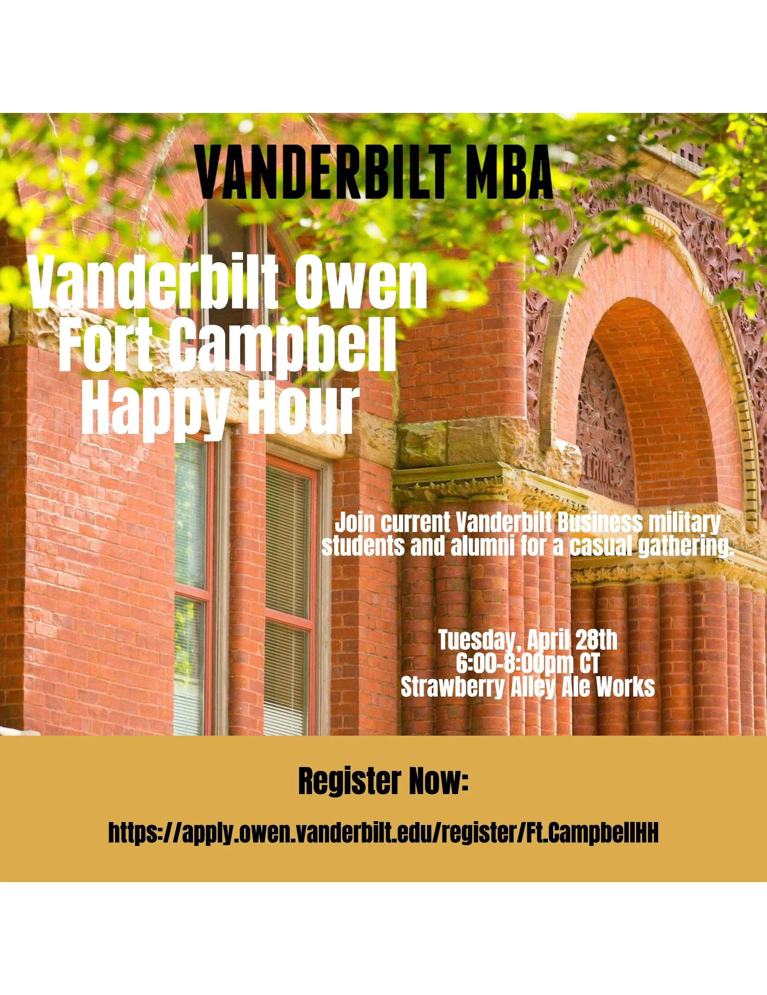 Vanderbilt Own MBA Fort Campbell Happy Hour