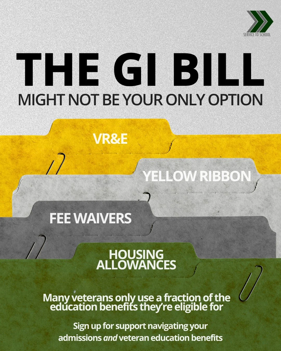 A lot of veterans assume: &ldquo;I have the GI Bill, so I&rsquo;m set.&rdquo;⁠
⁠
But the veterans who fully understand their education benefits often unlock far more opportunities than they expected.⁠
From VR&amp;E to Yellow Ribbon to school-specific
