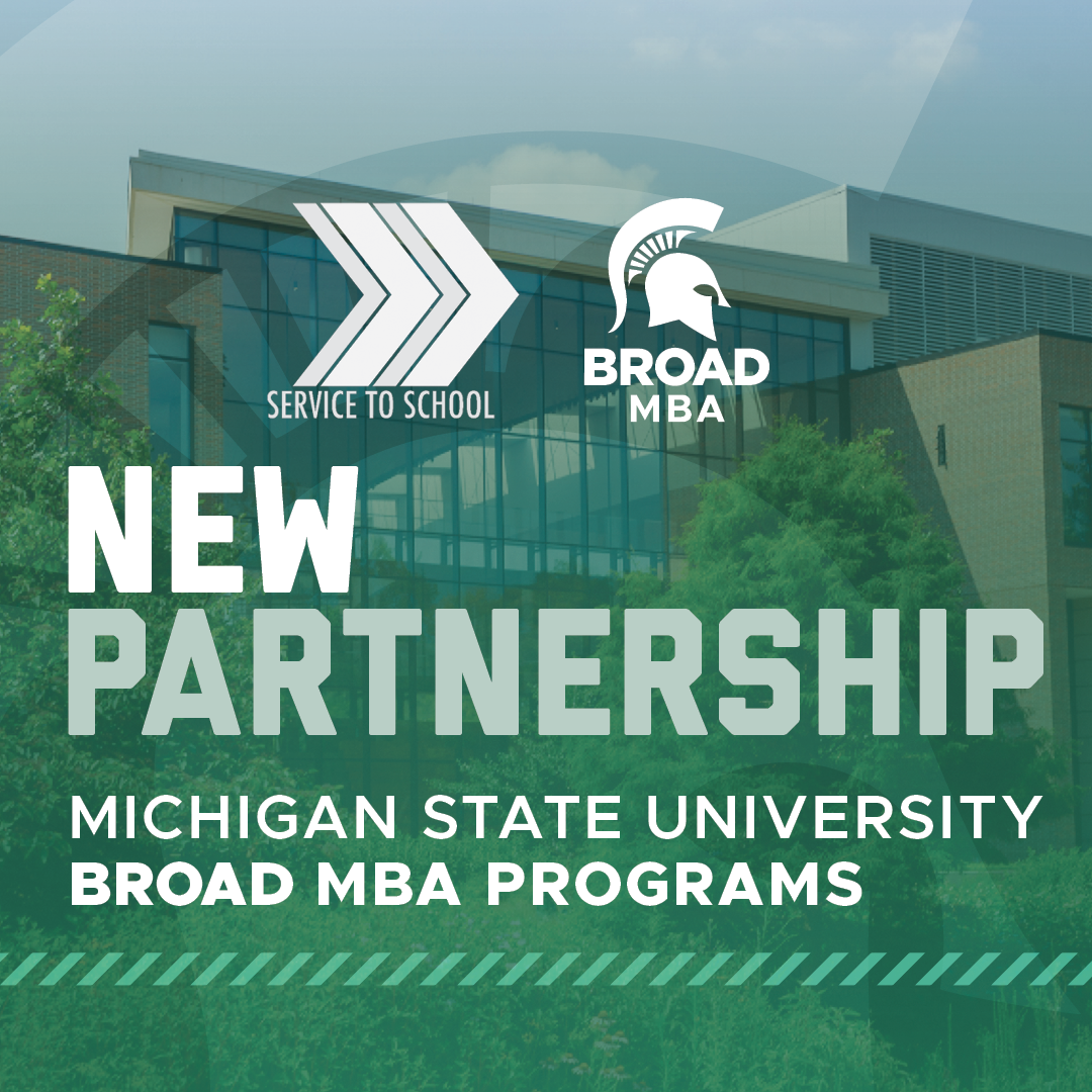 Michigan State Broad MBA Programs Announce Partnership with Service to School