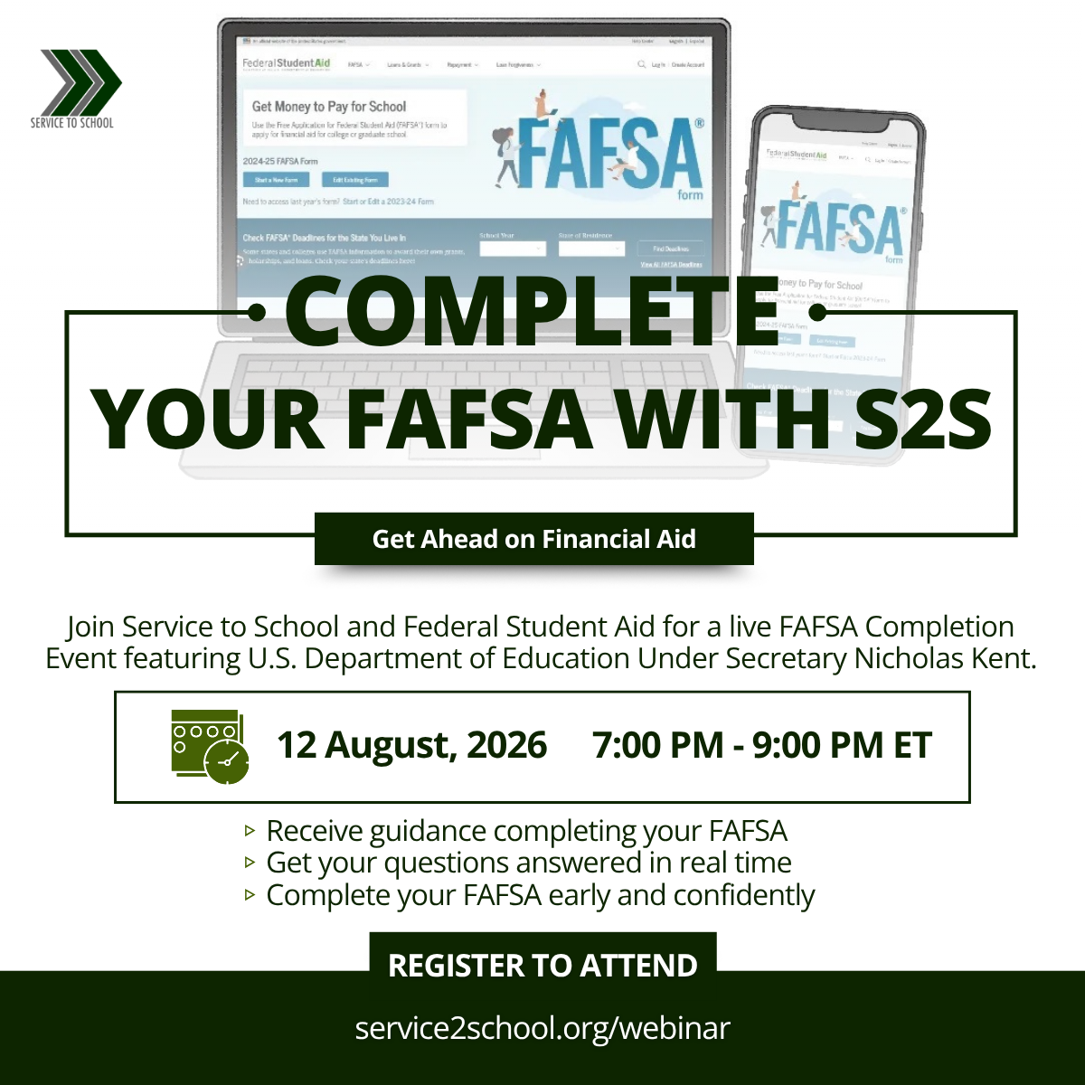 Complete Your FAFSA with S2S