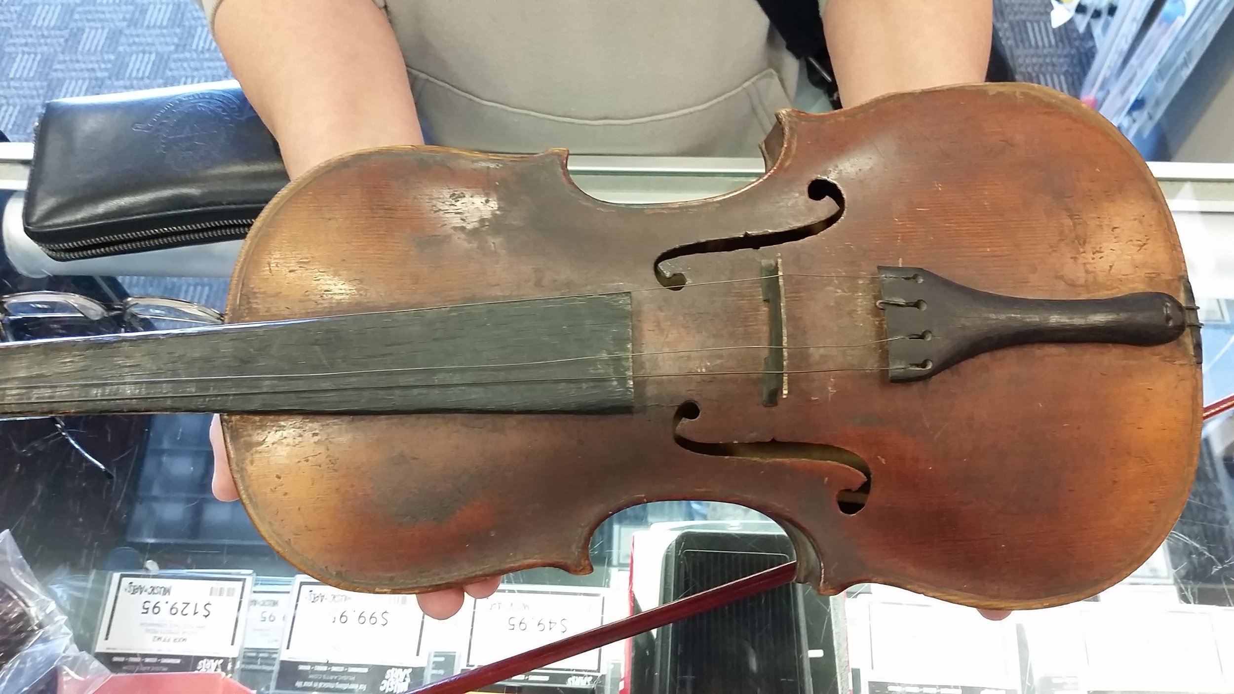 1850's violin restoration (before)