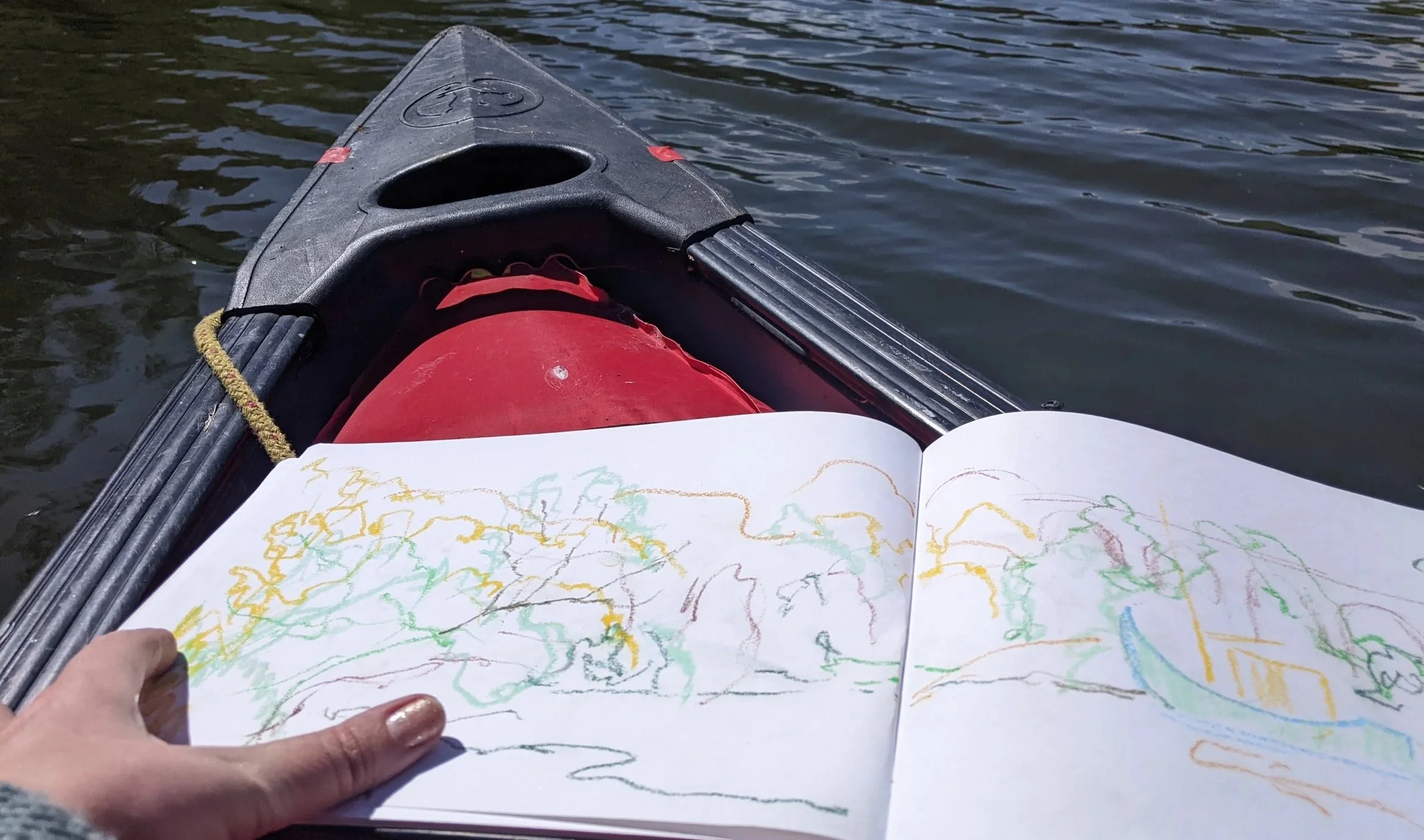 Sketchbook work from my canoe