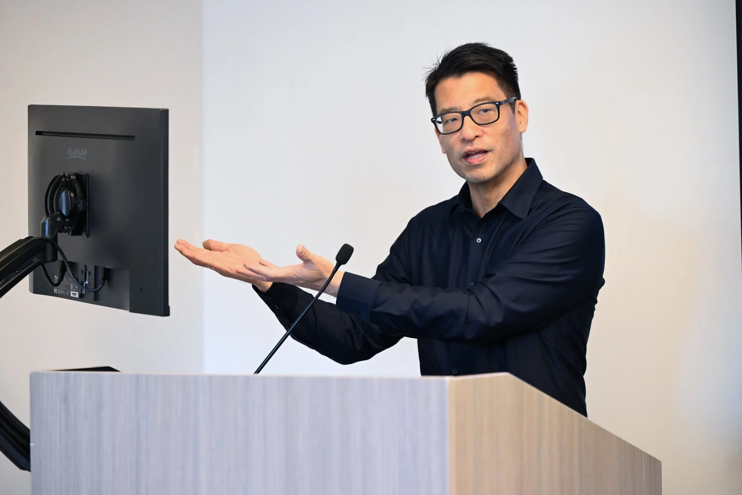 Professor Bruce Y. Lee lecturing