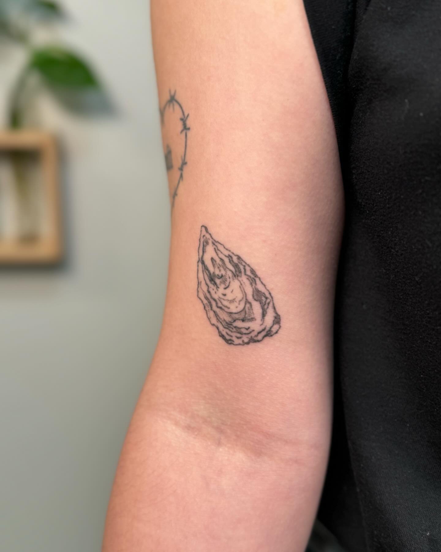 &bull; 5 months healed &bull; so happy to have this little oyster friend stopped by my studio today 🦪

#seattletattoo #northbendtattoo #snoqualmievalley #tattoosofinstagram #finelinetattoo #bellevuetattoo #tattoogirlies