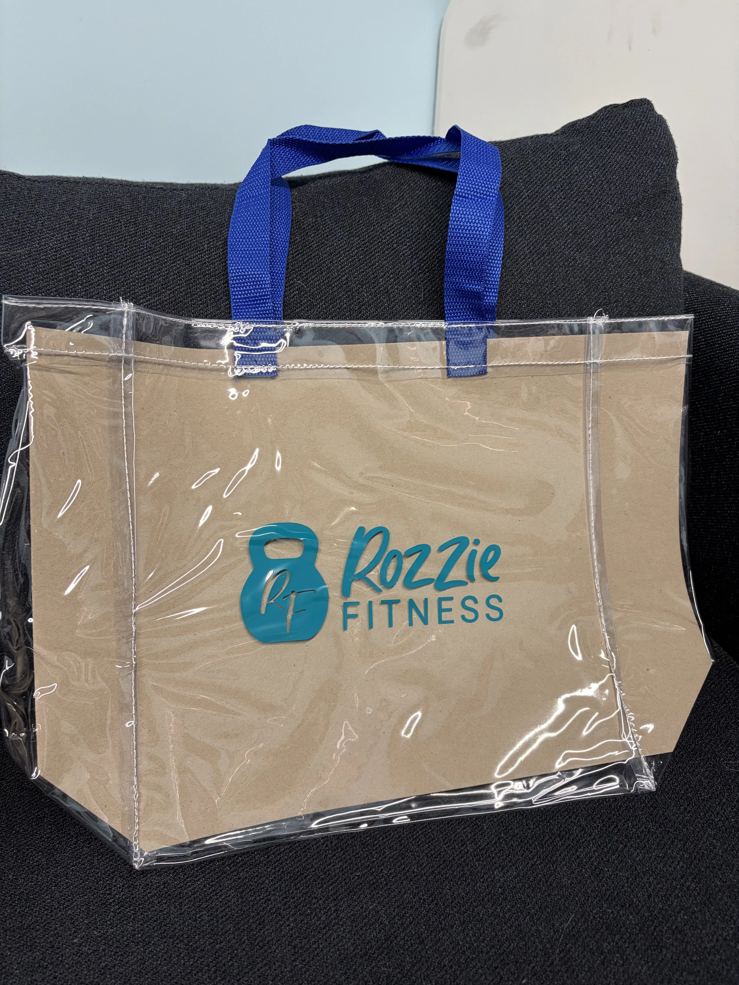 Rozzie Fitness Clear Tote Bag