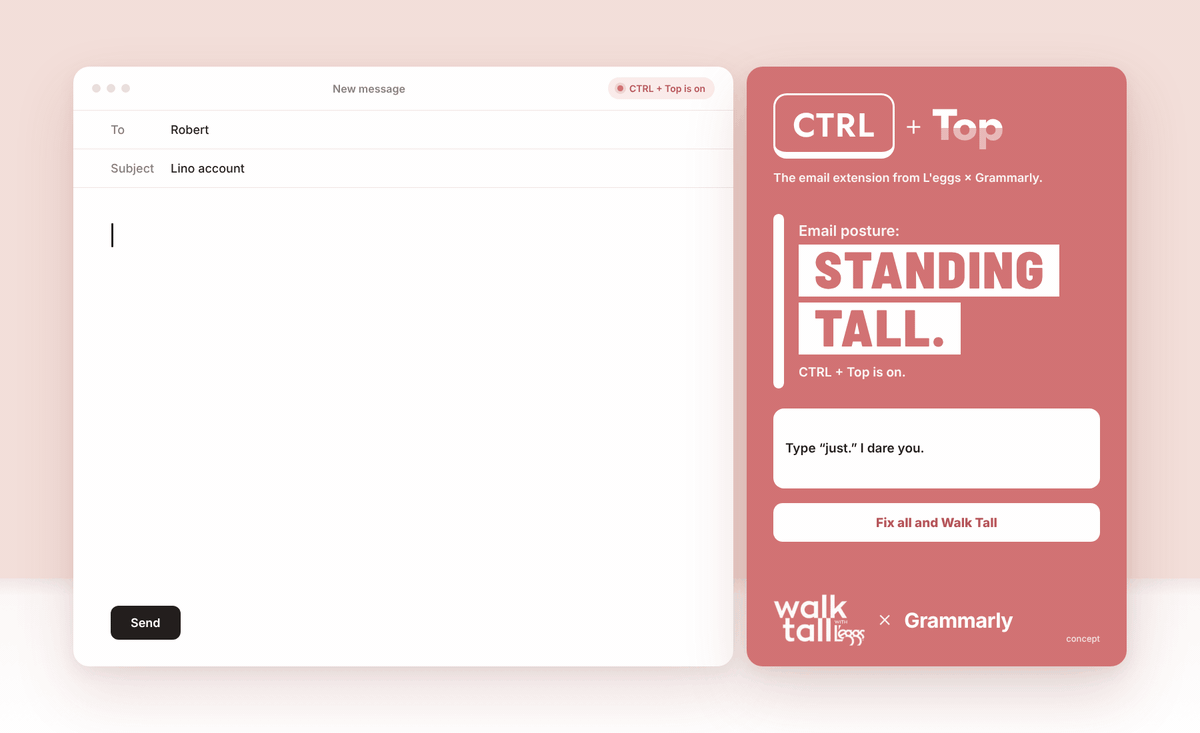 L'eggs x Grammarly