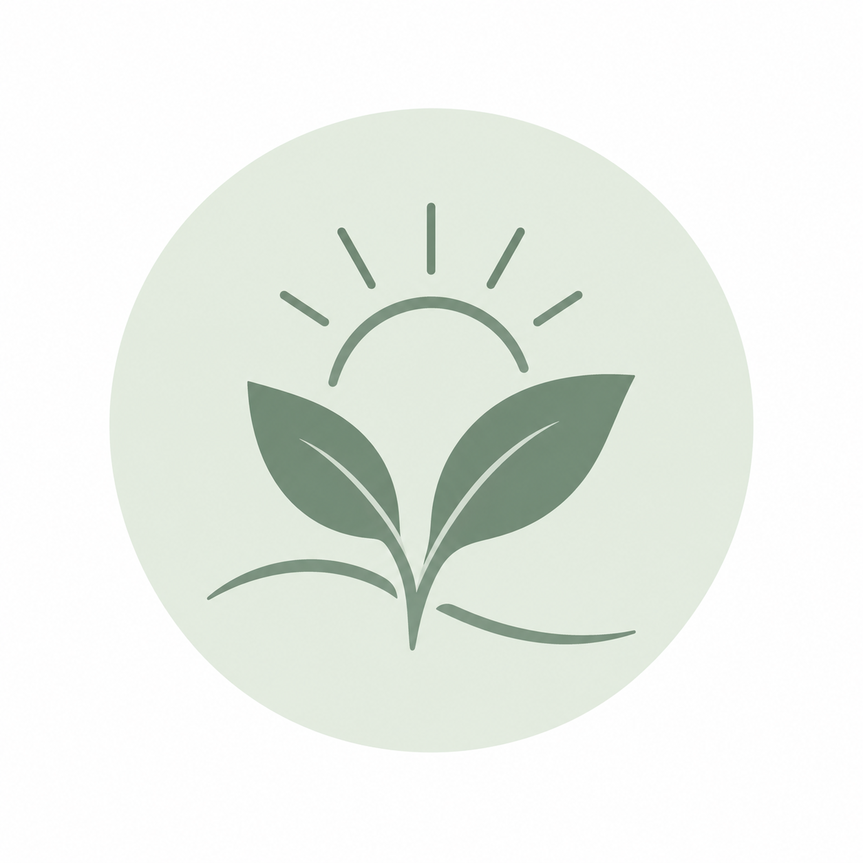 Growing leaves icon representing ongoing bereavement support and healing