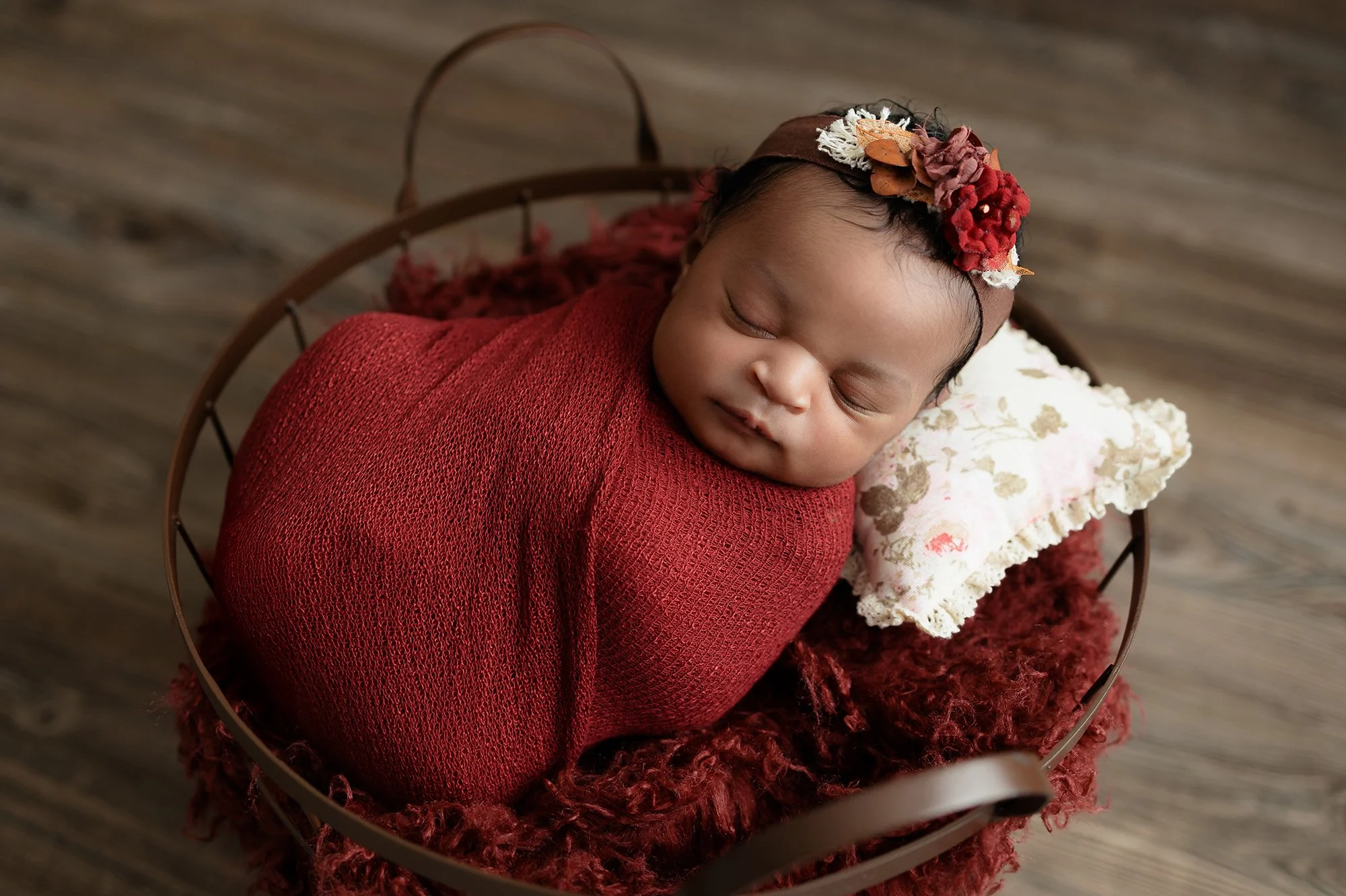 baby girl newborn photography session