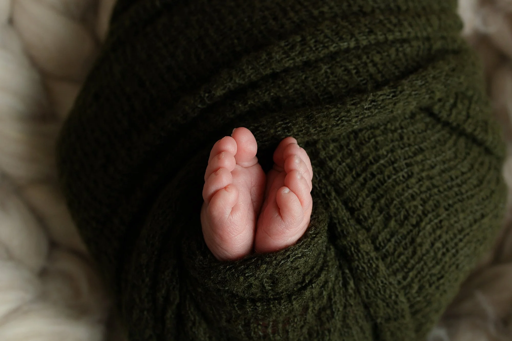 Newborn baby feet
