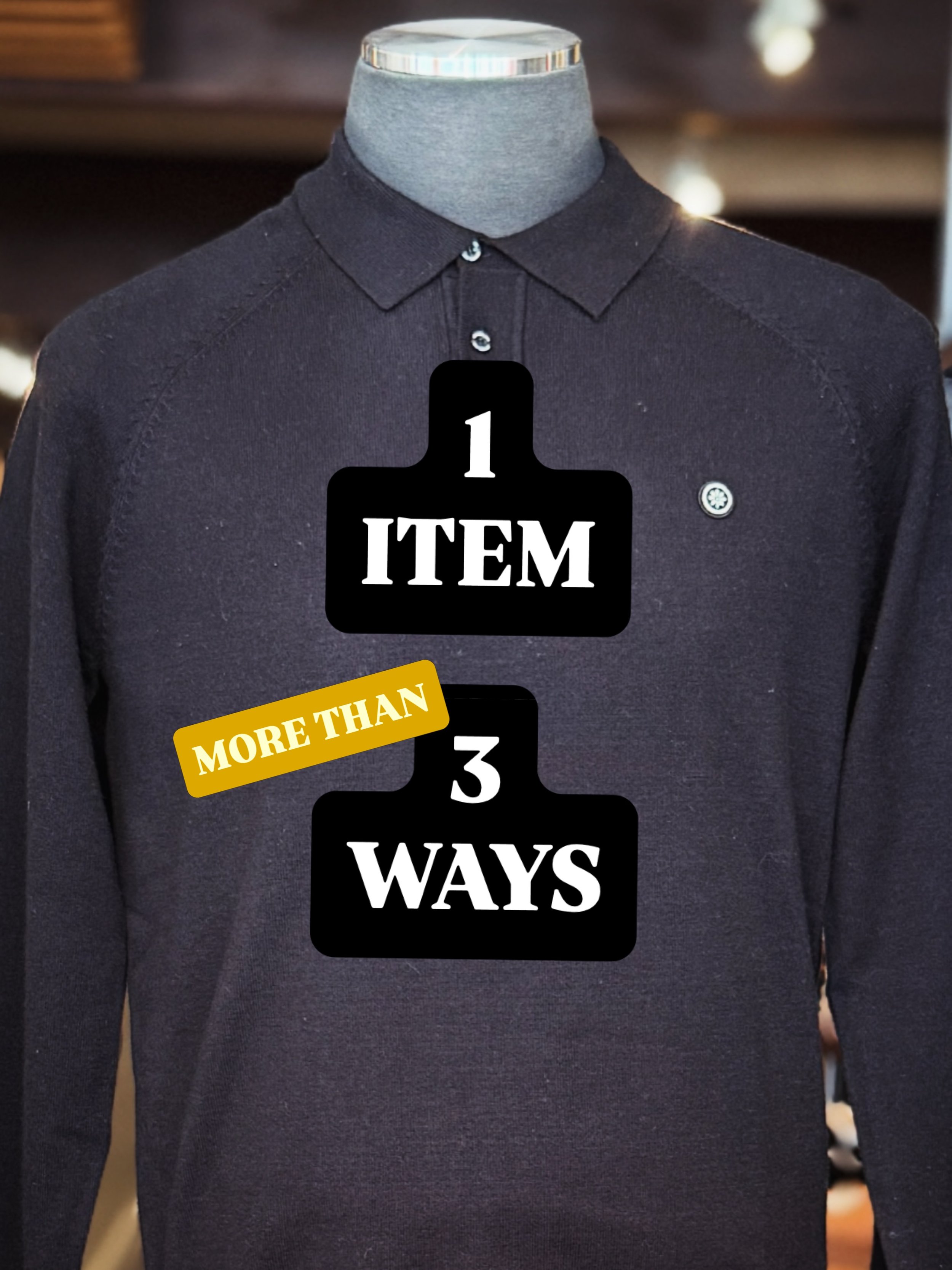 1 ITEM. (More than) 3 WAYS. 🍂

The @champlain knit polo is doing some serious overtime. From easygoing denim days to smart layers for stacked workdays, this fall forward series has you covered. Basically, one great polo, several very good excuses to