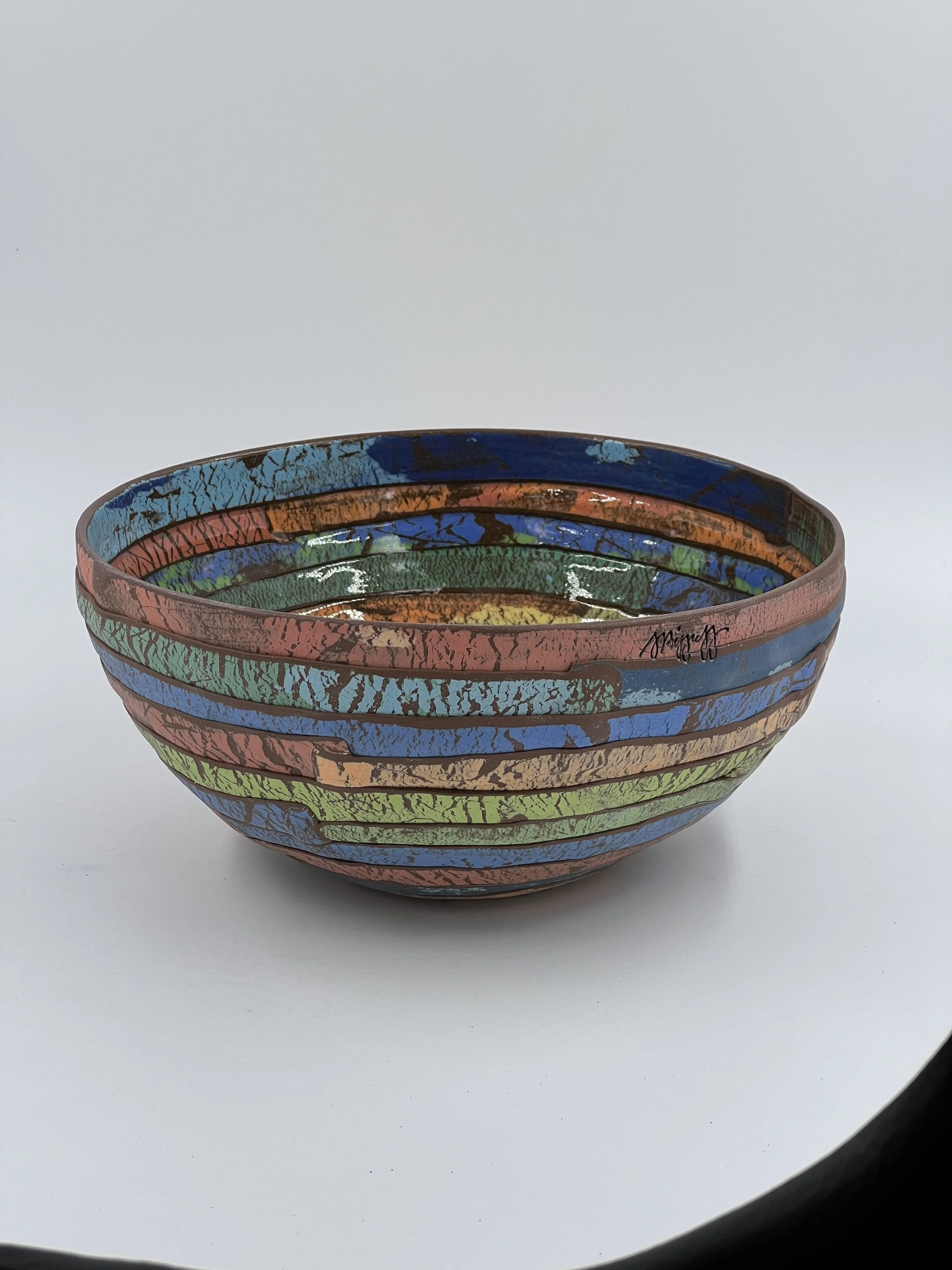 Rag Rug Bowl #08