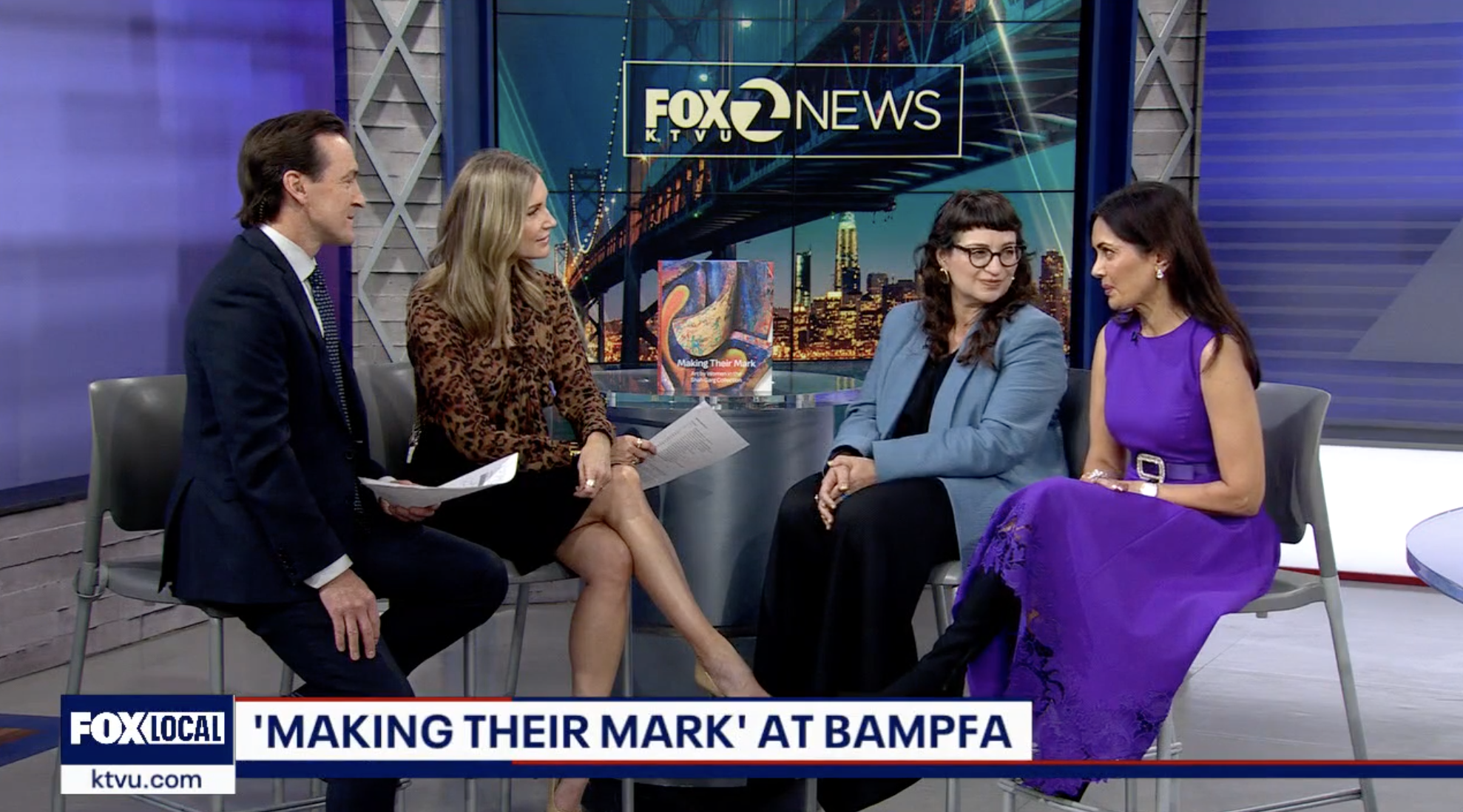  FOX KTVU  October 25, 2024  BAMPFA features artists 'Making their Mark' in new exhibition  Year: 2024, Category: Press 