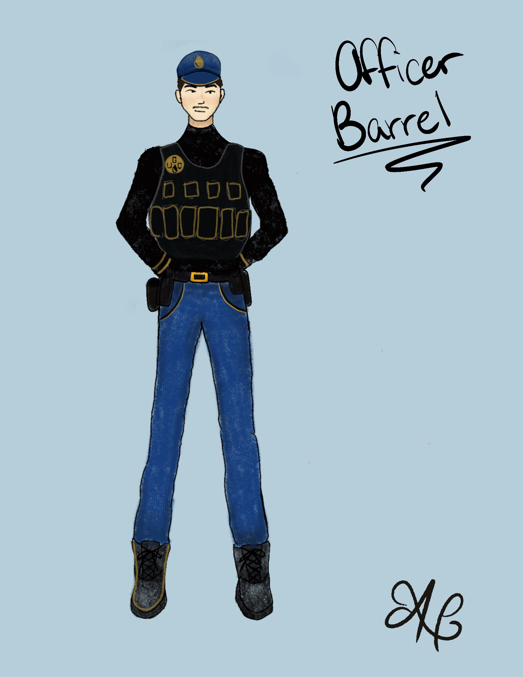 Rendering of Officer Barrel