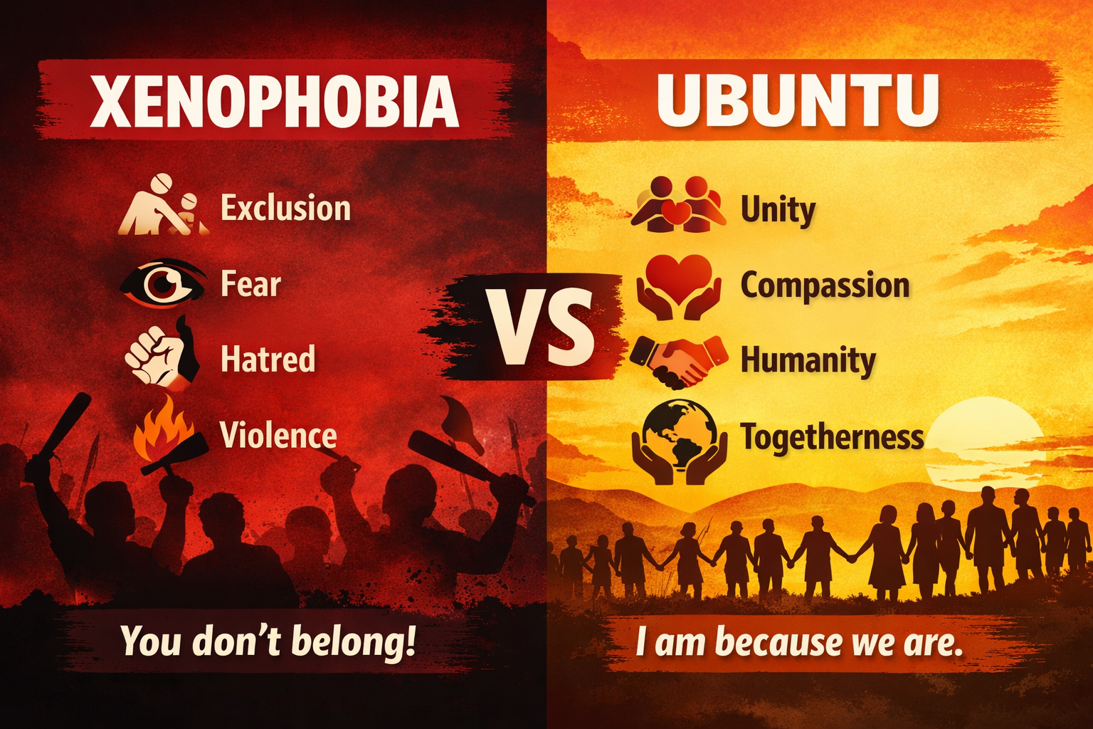 Ubuntu Says “I Am Because We Are.” Xenophobia Says “You Don’t Belong.”