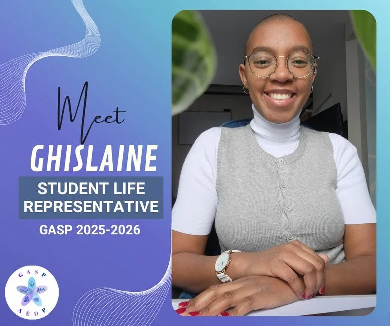 ✨ Meet the GASP team! ✨
Ghislaine is one of our Student Life Representatives! She helps plan and coordinate activities that enrich the student experience, fostering a welcoming and engaging environment for all psychology graduate students.

✨ Rencont