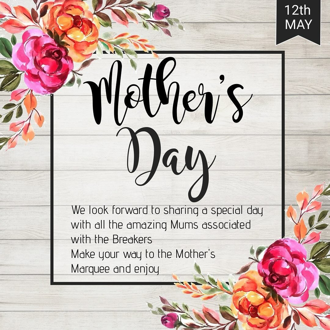 The Breakers look forward to celebrating all the  amazing mums associated with our club on Sunday. 

💐For the mums enjoying footy at home this weekend be sure to visit the Marquee and enjoy the treats we have organised. 

For those watching away gam