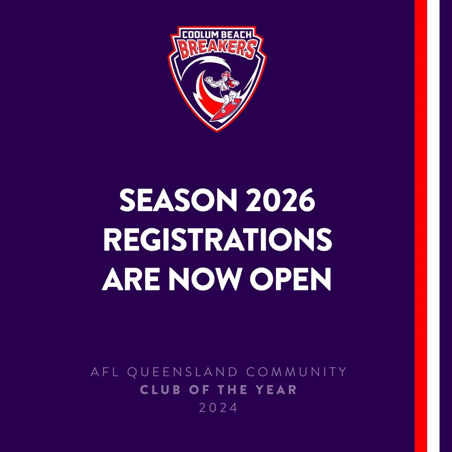 Get ready for another exciting season of footy in 2026&hellip; REGISTRATIONS ARE NOW OPEN 👏🏻

Whether you&rsquo;re a returning player or brand new to the game, 2026 is your time to shine.

Why Join Us? 🔴⚪️🔵

* Fun, inclusive, and family-friendly 
