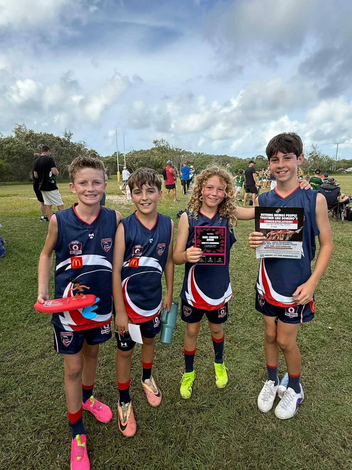 Congratulations to all after a huge weekend of Footy! 🌟🌟🌟🌟
Here are our Coolum Beach Breakers Player of the Match award winners:

U11 Stummys : Hudson, Harley, Koda &amp; Hugo
U13 Div 3: Ilias, Jack &amp; Jed
U9 Stummys Girls: Zara, Frankie &amp;