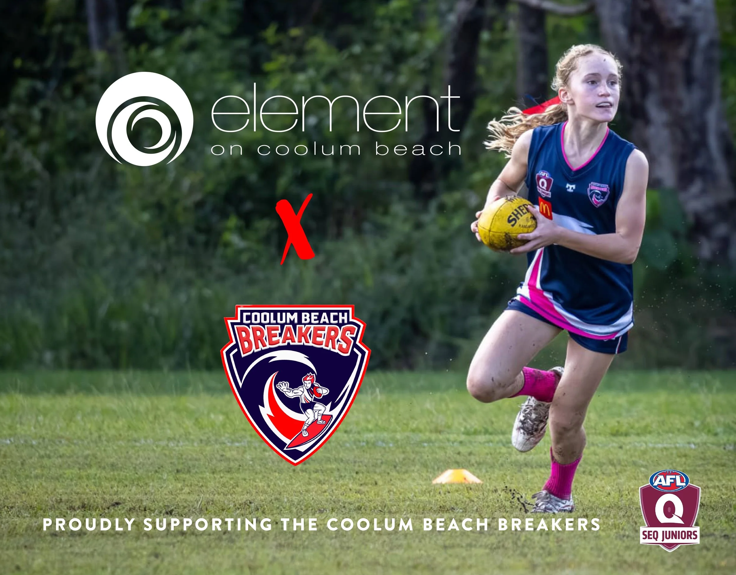 @ElementCoolumBeach proudly supporting the Coolum Beach Breakers. We are so appreciative of your support! 🔴⚪🔵

Big thank you also to 📸 @stewartduncandphotos for his incredibly photography of our Breaker Girls 💪.