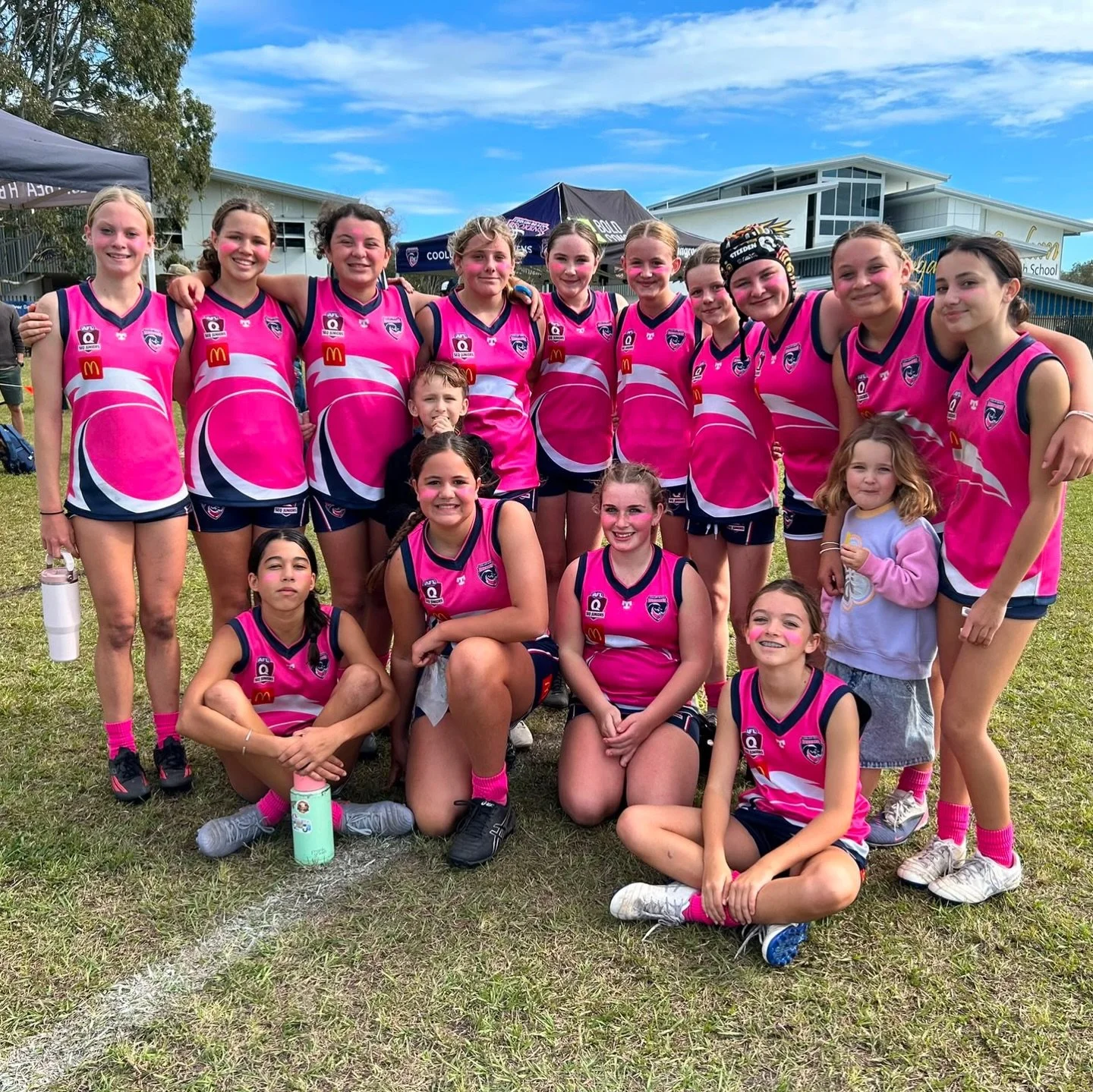 U13G The Bays. We&rsquo;re so proud of all our girls today! The team (and the U13G Stummys) beat Mountain Creek in fantastic games!! Also a HUGE congratulations to Maya on 50 games!! 💙🩷❤️🫶🏻😍