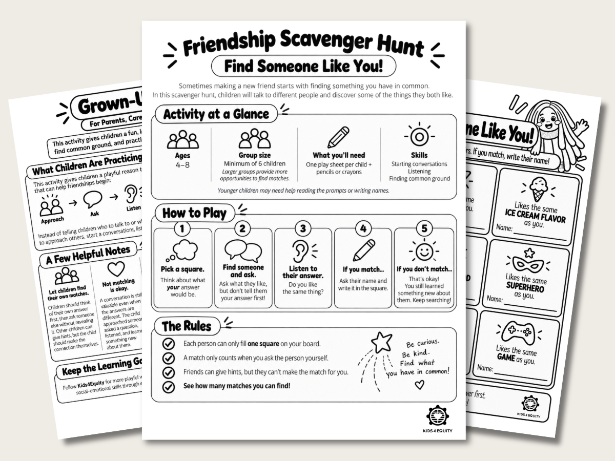 Friendship Scavenger Hunt Activity