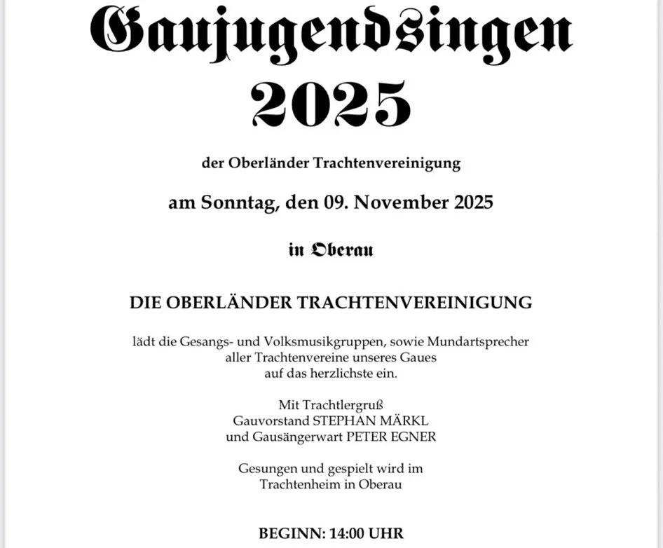 Gaujugendsingen in Oberau