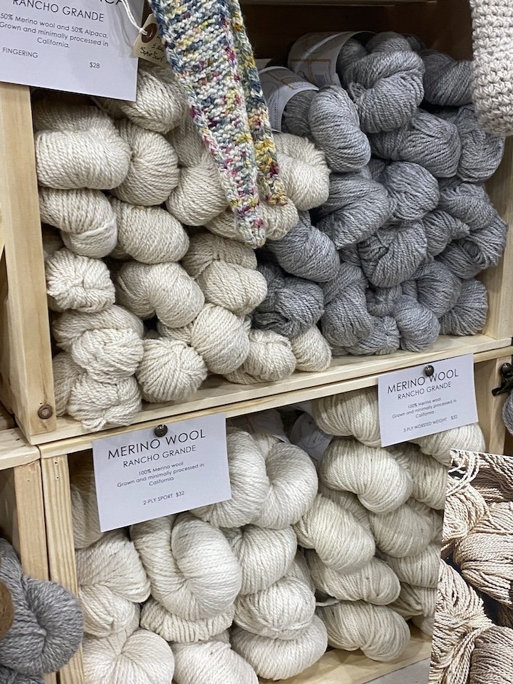 Rancho Grande Merino-Alpaca blend and 100% Merino