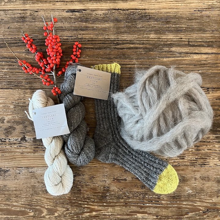 Present Tense Shetland in two colors