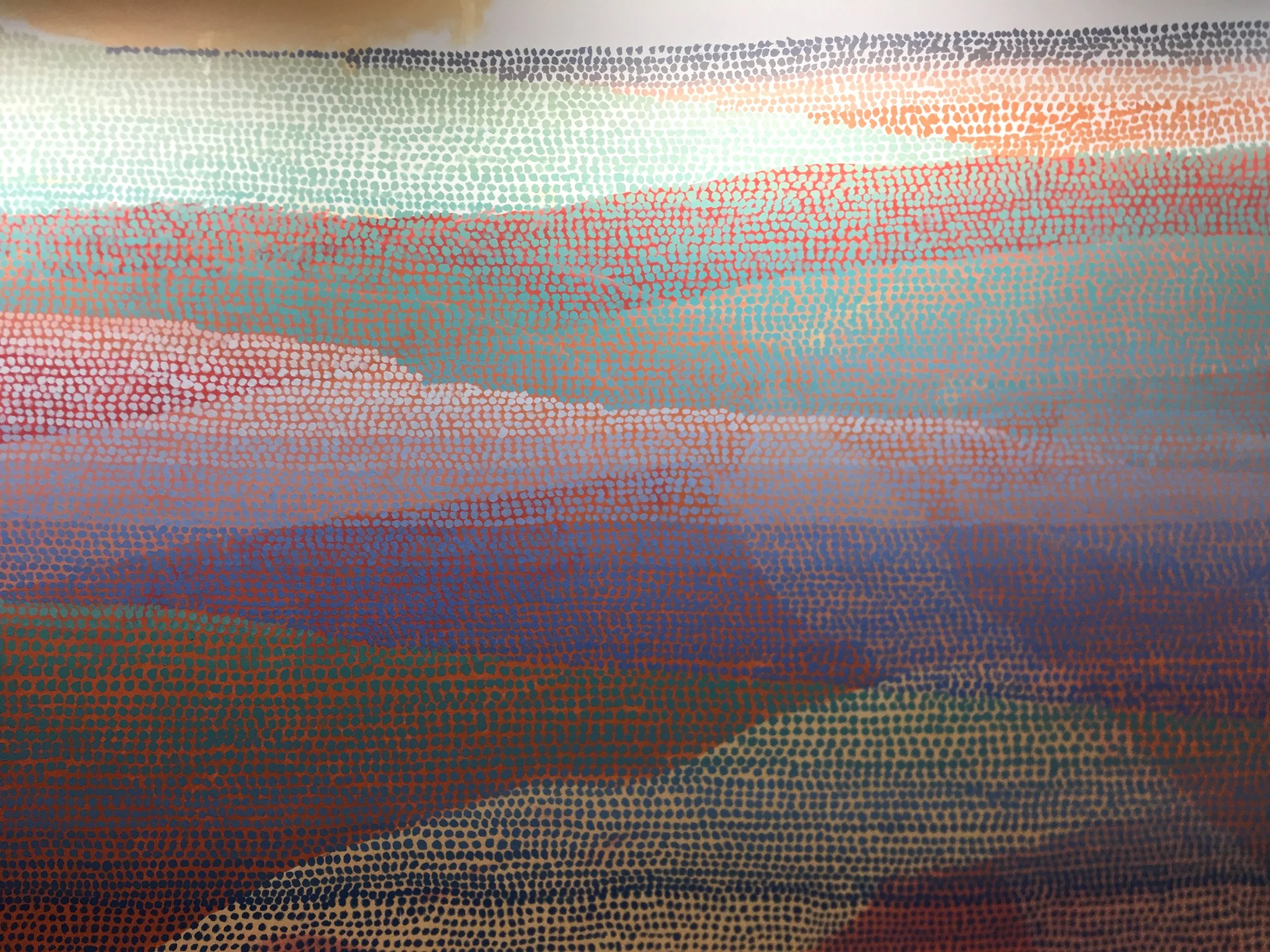 "541 Million Years Ago" / 9'x100' / acrylic, pumice on wall private collection / close up of mural / 2021