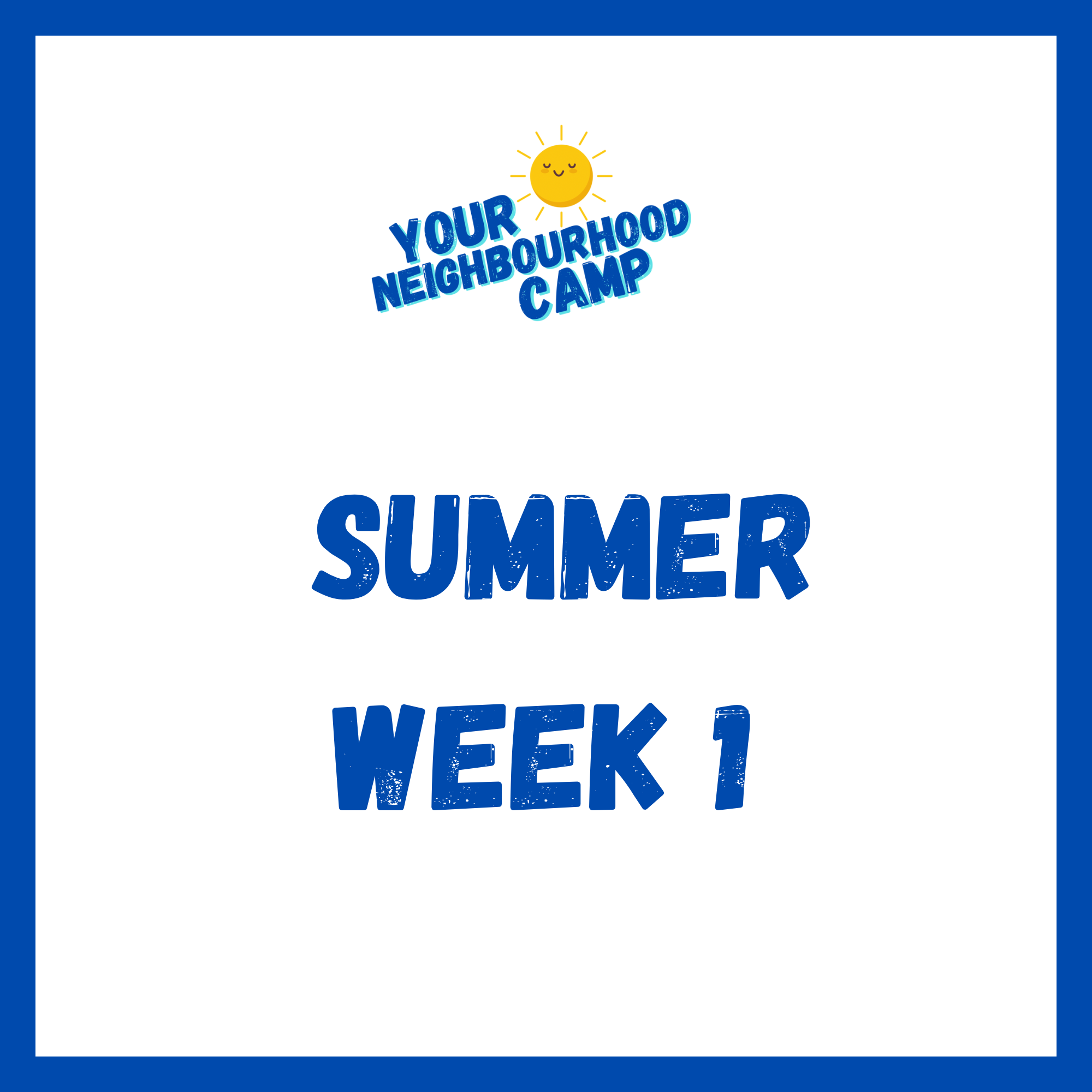 Summer Camp Week 1 June 29- July 3 2026