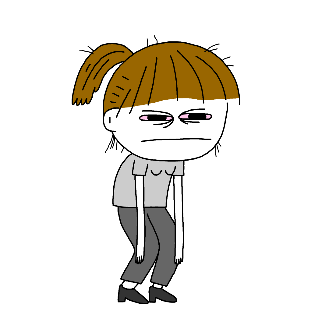 Grouchy Helga illustration.