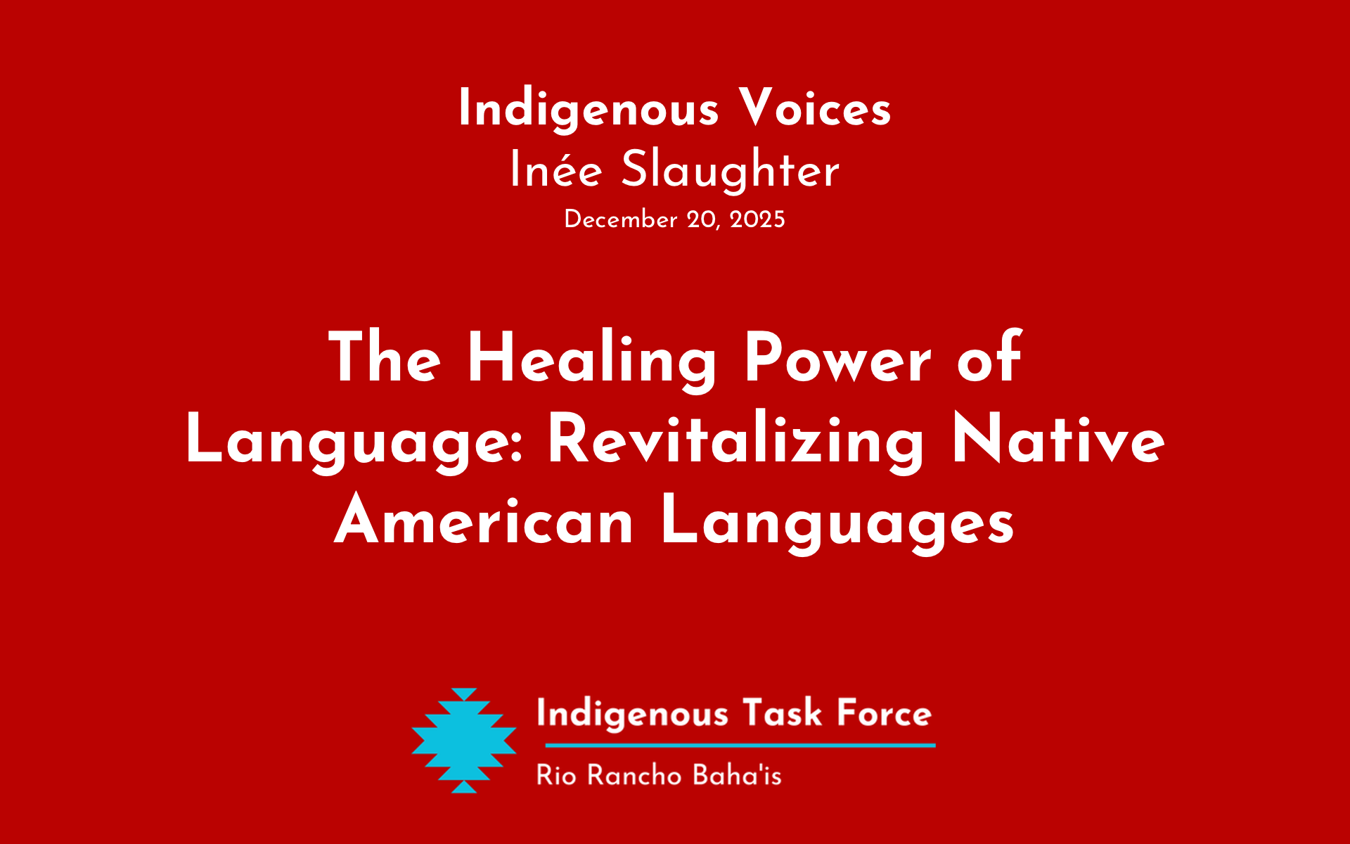 The Healing Power of Language:&nbsp;Revitalizing Native American Languages
