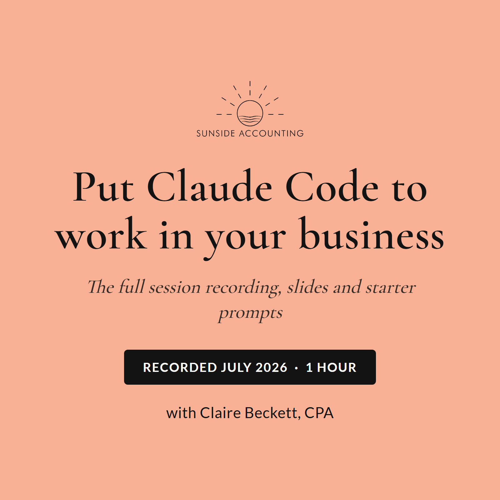 Put Claude Code to Work in Your Business - Recording and Starter Prompts