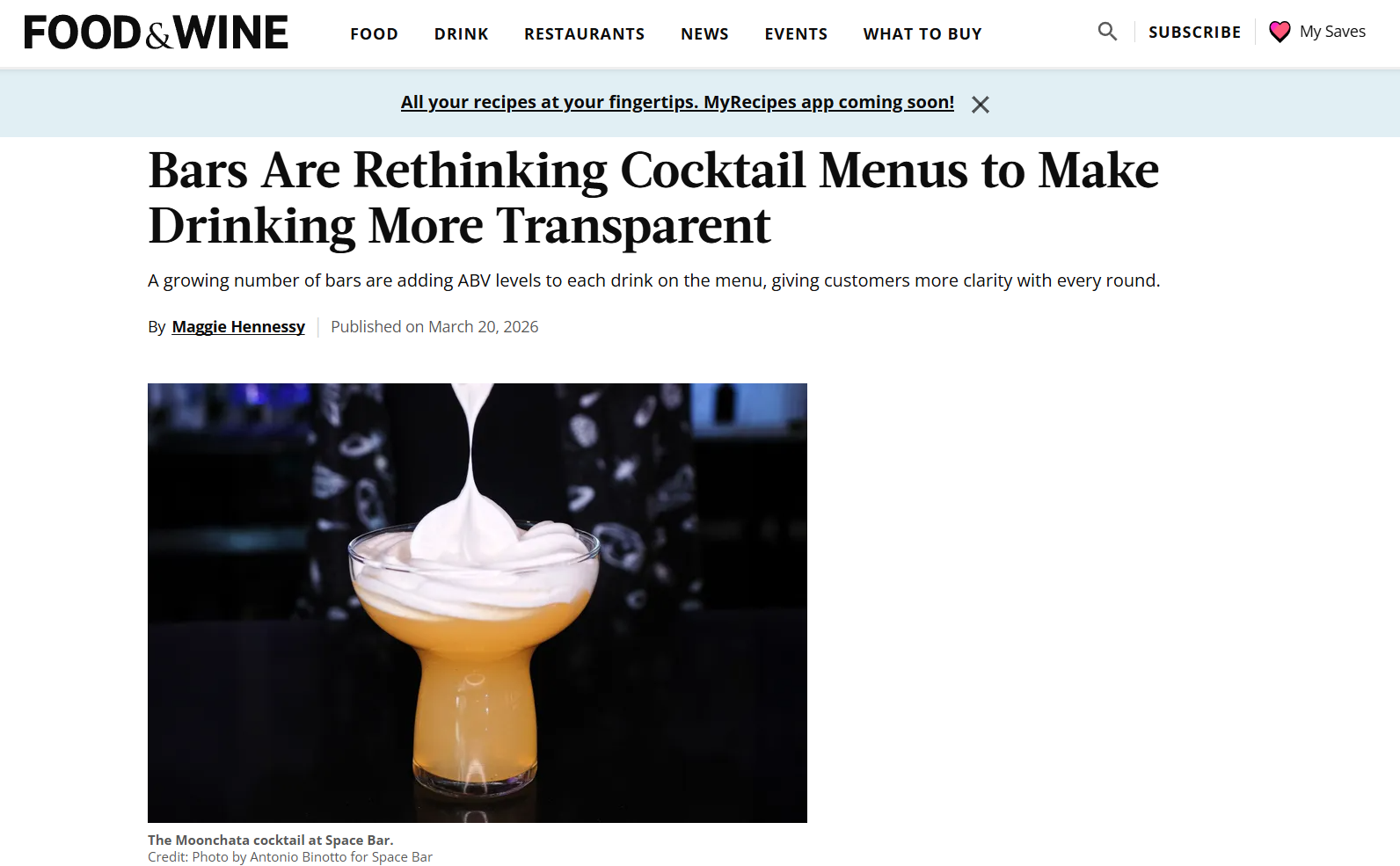 Food &amp; Wine - Bars Are Rethinking Cocktail Menus to Make Drinking More Transparent